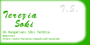 terezia soki business card